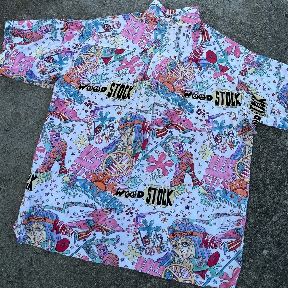 70’s Woodstock Rayon Shirt - Picture 6 of 8
